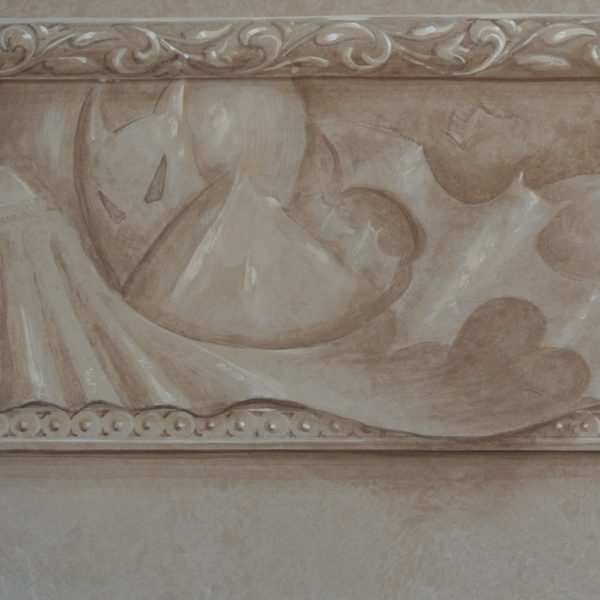 trompe l'oeil ornamentation hand painted