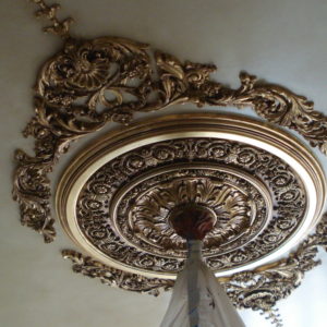 Gilded ceiling ornament, appliqué