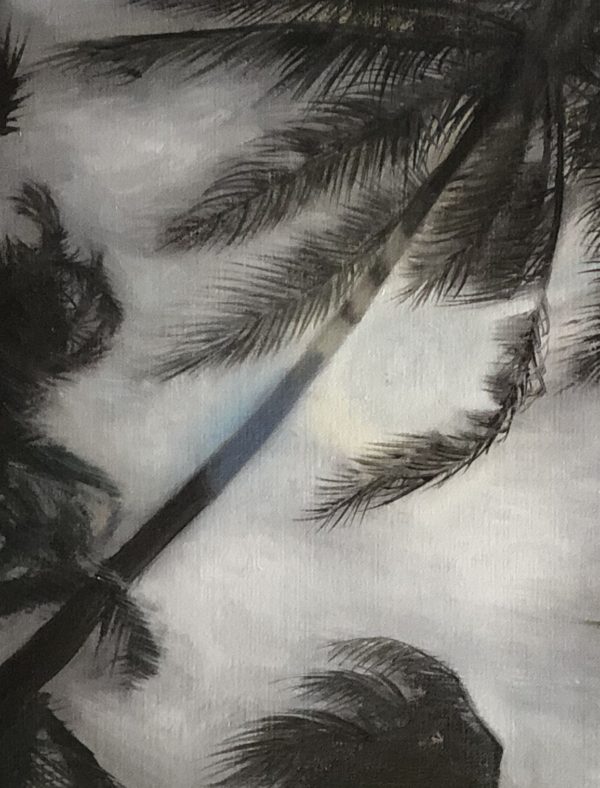 Dark Palm oil painting detail