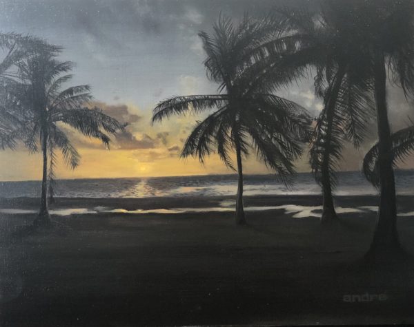 Oil painting, fine art, End of Night