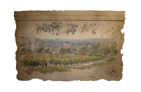 Panel plaster with frieze vineyard