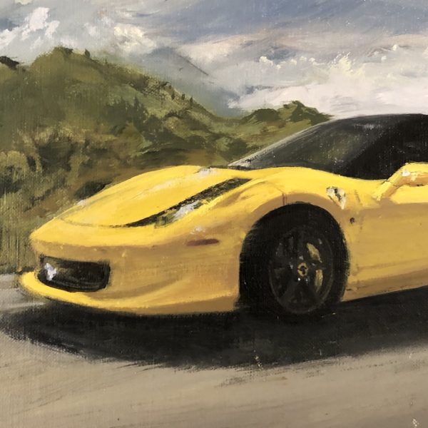 oil painting Ferrari 458